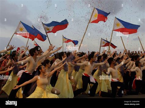 Filipino Dancers Perform With Philippine Flags During The 113th