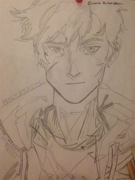 Sketched version of virias percy jackson portrait. Sketched by me ...