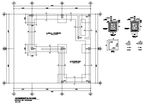 Foundation Plan And Section Detail Autocad File Cadbull
