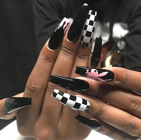 Pin By 🎀kittycreame🎀 On Fresh Out The Salon Long Acrylic Nails