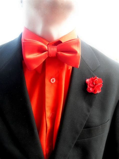 Jared Moffatt Showing Off Our Red Lapel Pin Bowtie Red Lapel Pin