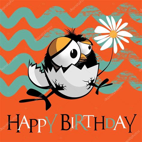 Happy Birthday Birds Stock Vector Image By ©novkota1 107546836