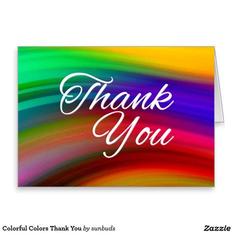 Colorful Colors Thank You Thank You Greetings Printing