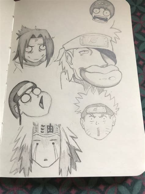 I Drew Some Of My Favourite Faces From Naruto Hope You Like Them As