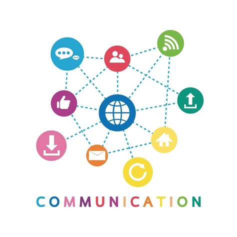 Vector Illustration Of A Communication Concept The Word Communication