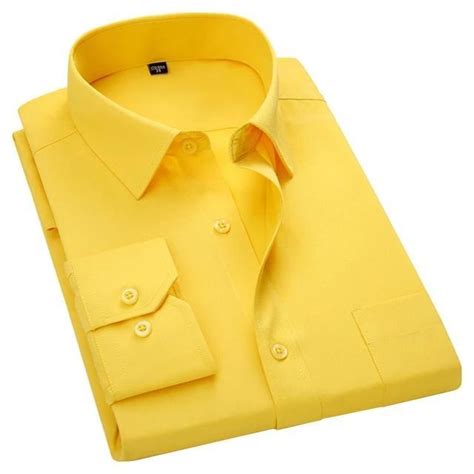 Men S Bright Yellow Dress Shirt