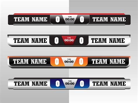 Scoreboard Digital Screen Graphic Template For Broadcasting Of Soccer