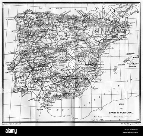 Mapa De España Y Portugal Fotografía De Stock Alamy