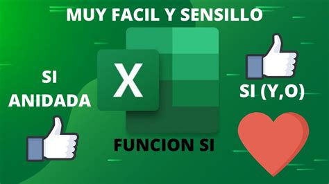 Funcion Si Anidada Y O Muy Facil Excel Youtube