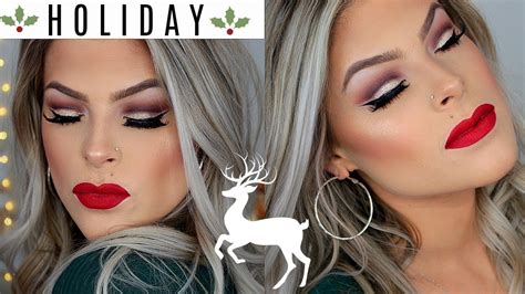 Holiday Glam Makeup Tutorial Classic Red Lip Valerie