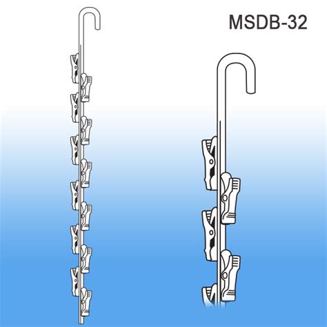 12 Station Double Sided Metal Merchandising Strip 18 Long Steel Wire