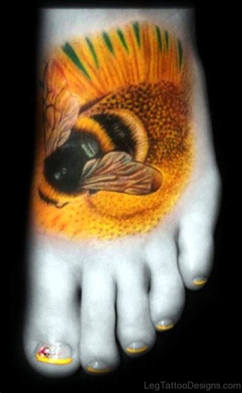 37 Best Bee Tattoos On Foot Leg Tattoo Designs