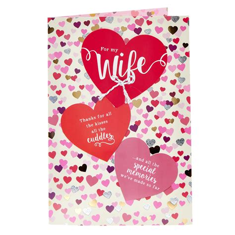 Buy Wife Heart Cutouts Wedding Anniversary Card For Gbp 129 Card