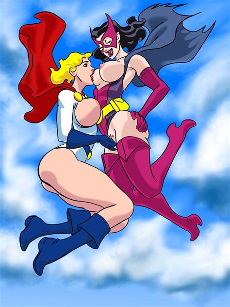 Power Girl Licks And Fingers Huntress Justice League