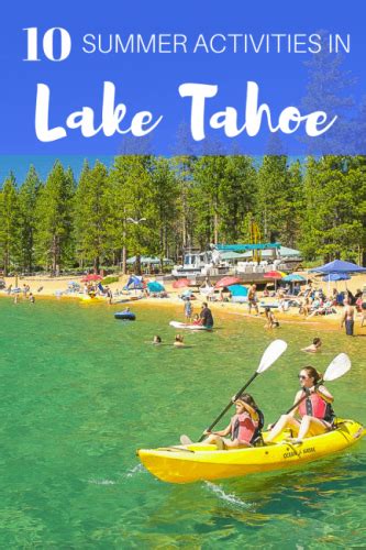 Get crazy doing some tubing, or get into a canoe. The Top 10 Lake Tahoe Summer Activities - Postcards to Seattle