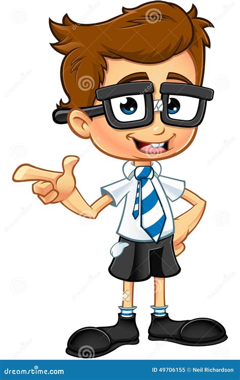 Smart Boy Character Stock Vector Image 49706155