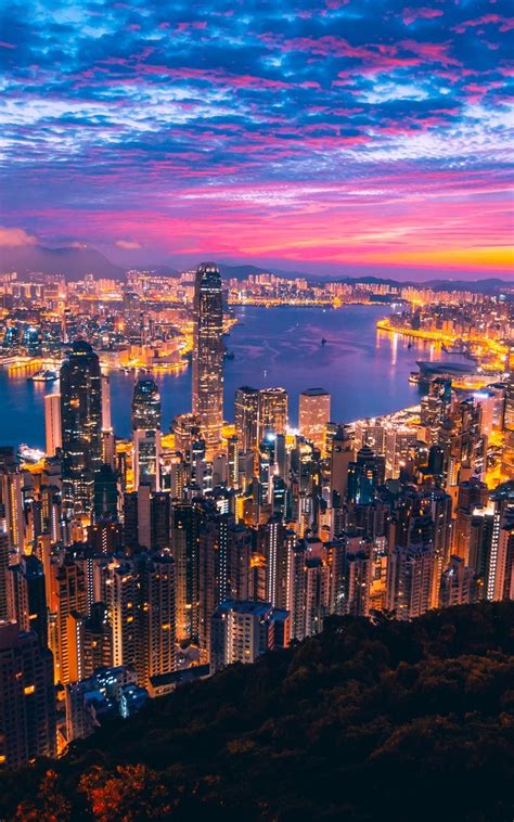 800x1280 Hong Kong City View Buildings Light Night Nexus 7