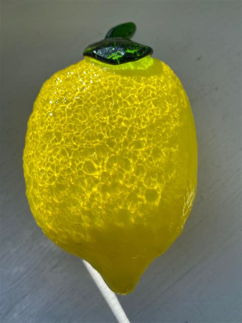 Vintage Heavy Italian Glass Lemon Ripe Lemon Murano Style Etsy