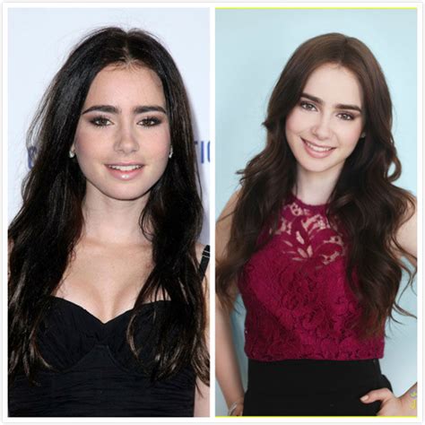 The Secret To Lily Collins Hair Color How To Dye Black