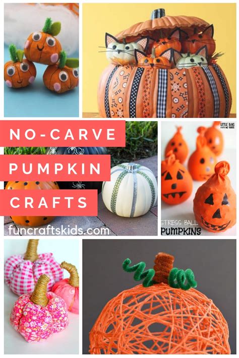 No Carve Pumpkin Decorating Crafts Fun Crafts Kids