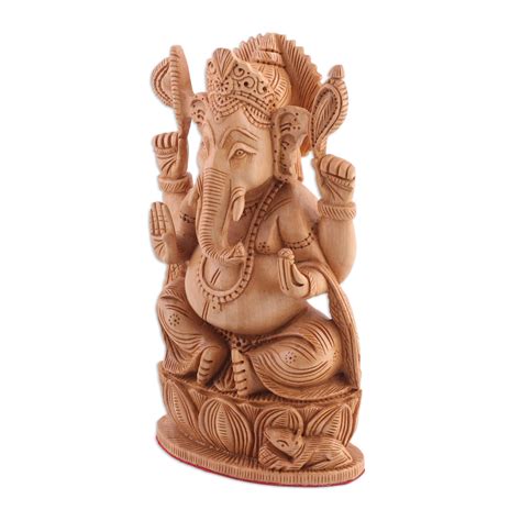 Hand Carved Lord Ganesha Sculpture From India Divine Lord Ganesha