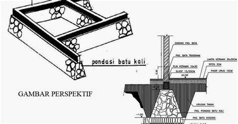 Image Result For Detail Pondasi Batu Kali Arsitektur Sketsa Riset