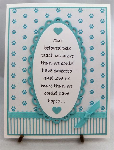 With deepest sympathy pet cards. Paper Panacea: Sympathy card for loss of a pet...