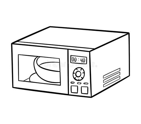 Microwave Coloring Page Coloring Pages