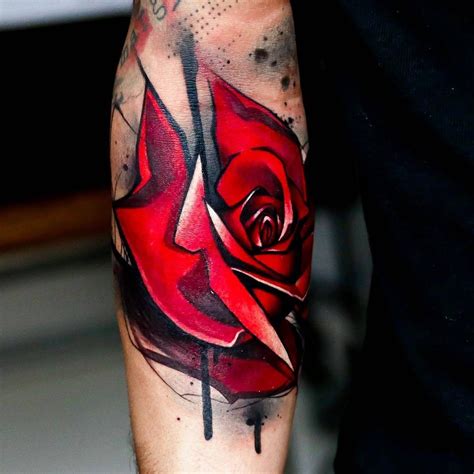 Pin By Grob On Тату Tattoo Arm Designs Red Rose Tattoo Red Tattoos