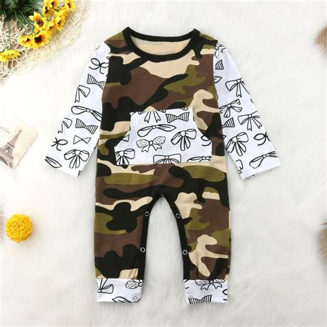 Toddler Infant Baby Boy Girl Camo Romper Bodysuit Jumpsuit Clothes