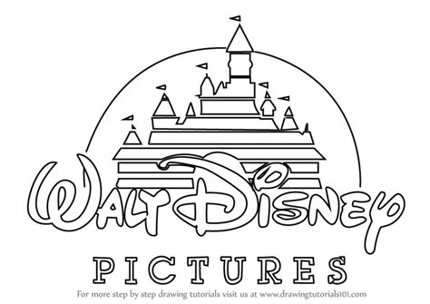 Download Learn How to Draw Walt Disney Logo (Brand Logos) Step by ...