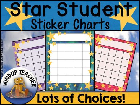 Star Incentive Reward Sticker Charts Teaching Resources