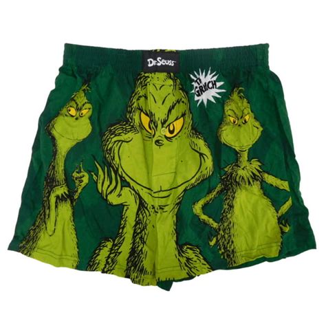 Dr Seuss Dr Seuss Mens The Grinch And Max Merry Grinchmas Christmas Holiday Boxer Shorts