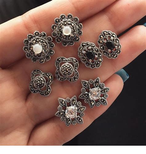 New Style Rhinestone Stud Earring Set For Women Hot Selling Opal Mixed