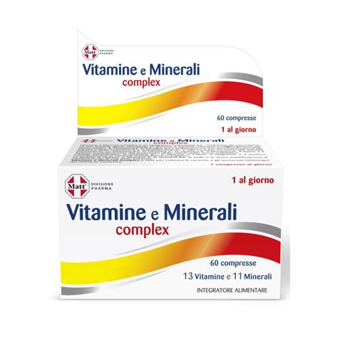 Matt Vitamine E Minerali Complex 60 Compresse Integratore Alimentari