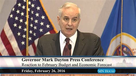 Gov Mark Daytons Response To The February Budget And Economic