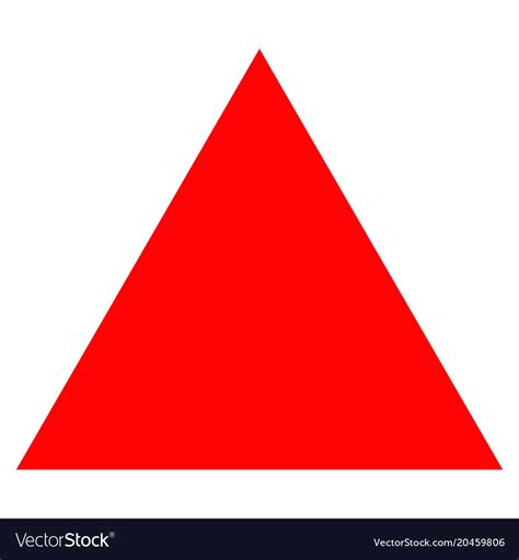 Filled Triangle Flat Icon Royalty Free Vector Image