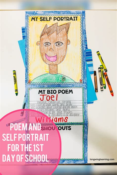 Bio Poem And Self Portrait Back To School Classroom Community Building