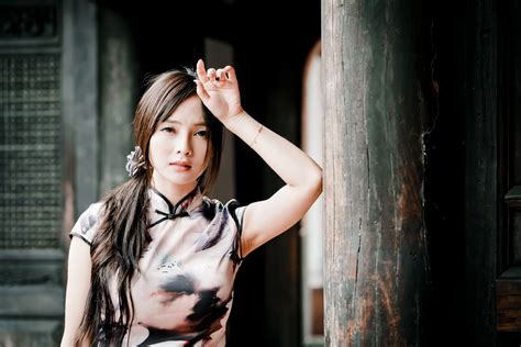 Download Brunette Kimono Model Woman Asian K Ultra Hd Wallpaper By Luke Luo