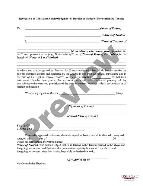 Revocation Trust Form Fill Out And Sign Printable Pdf