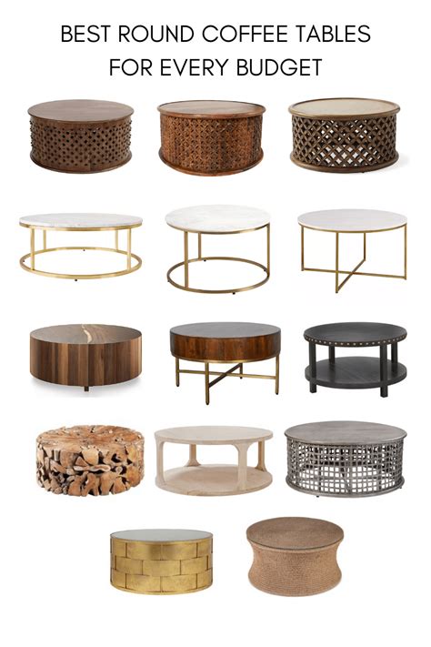 36 inches large round coffee table marble grain and black modern wood cocktail table easy to assemble. The Best Round Coffee Tables for Every Budget ...