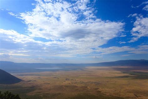 Ngorongoro Conservation Area Aerial View Tanzania Africa Stock Photo