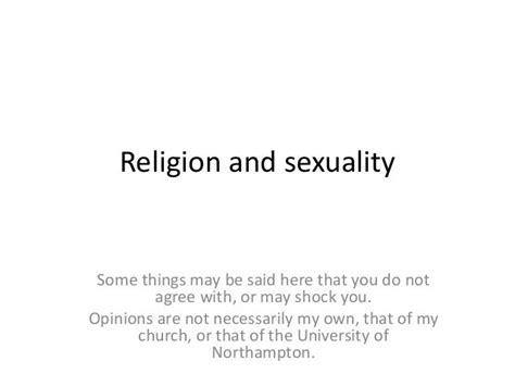 religion and sexuality