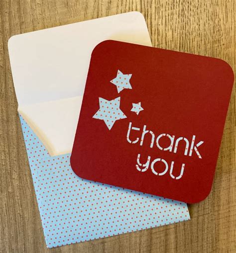 Thank You Stars Design Notecard Svg Cut File Greeting Card And