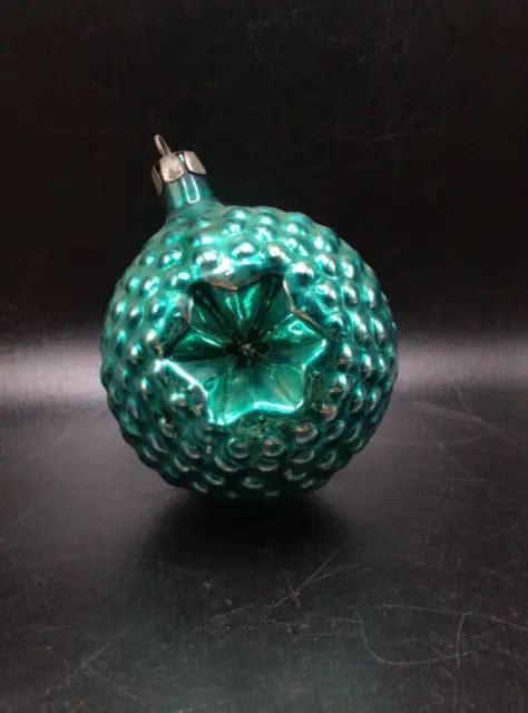 Vintage Blown Glass Bumpy Double Indent Star Ball Christmas Ornament Germany Picclick