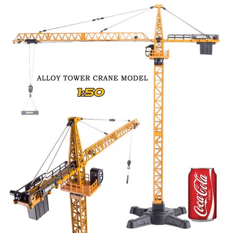 150 Scale Tower Crane Model Diecast Engineering Vehicle Collectable