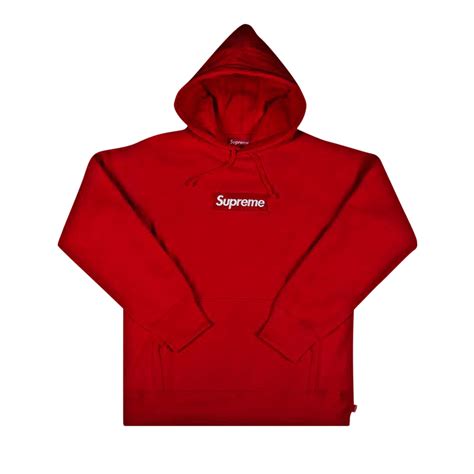 Supreme Box Logo Hooded Sweatshirt Red Goat