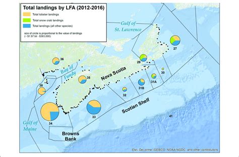 Value Of Fisheries Landings Associated With Each Lobster Fishing Area