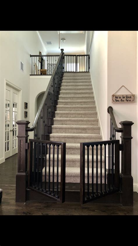 Custom Wooden Stair Gates In 2020 Wooden Stair Gate Stair Gate