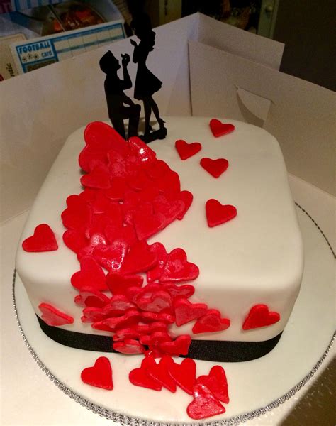 Engagement cake Valentine cake Romantic cake Proposal cake | Cake decorating, Cake, How to make cake